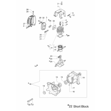 Поршневая EMAK мотокосы OM 746, EF 8460, - 42мм
