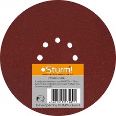 Шлифбумага круглая 225мм, зерно 080, 20шт Sturm DWS6016-9080 Шлифбумага круглая 225мм, зерно 080, 20шт Sturm DWS6016-9080