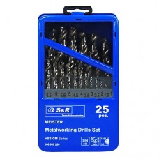 Набор сверл по металлу S&R Meister 25 шт